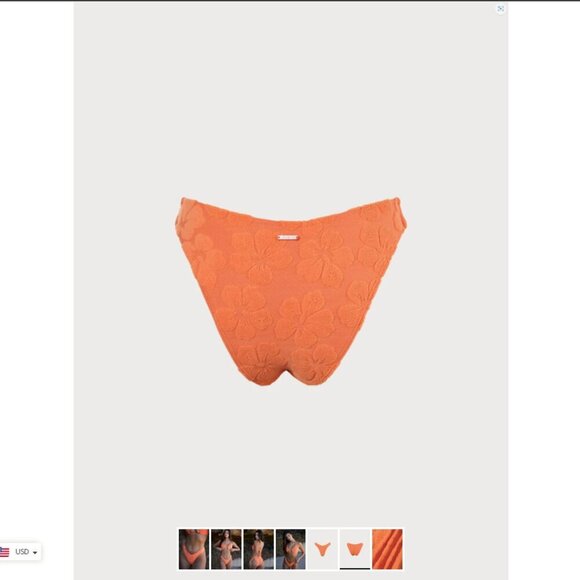 BERLOOK Orange Floral Jacquard Cut Out TOP AND Floral Jacquard High Cut Bot 22 - Picture 12 of 15